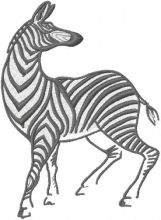 Zebra skerch 2 embroidery design