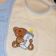 Baby bib teddy bear with milk bottle embroidery design