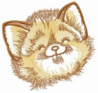 Fluffy muzzle embroidery design