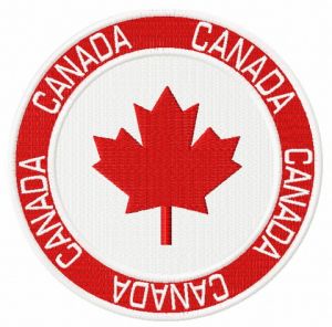 Canada badge embroidery design