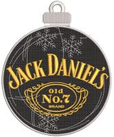 Jack Daniels Chrsitmas ball embroidery design