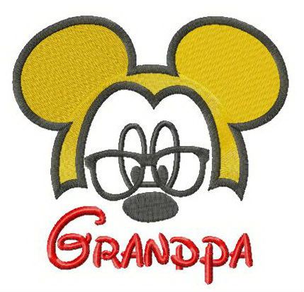 Grandpa Mickey Mouse machine embroidery design