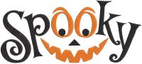 Spooky funny embroidery design