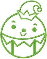 Ball buffoon one colored embroidery design