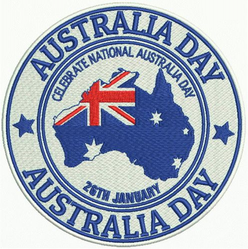Australia Day 2 machine embroidery design