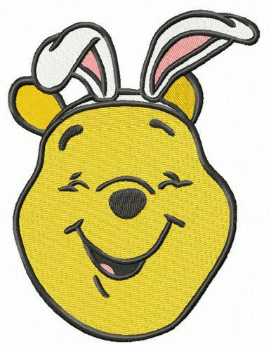 Pooh the bunny machine embroidery design