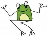 Funny frog free embroidery design 5