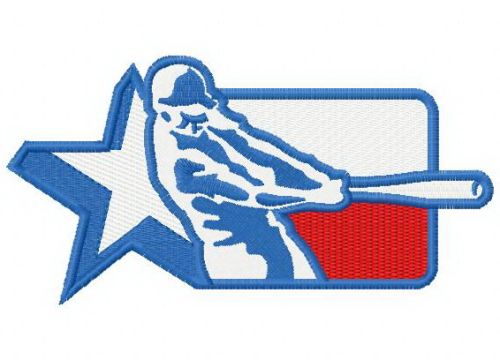 Texas league logo 2 machine embroidery design