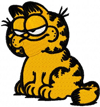 Garfield machine embroidery design