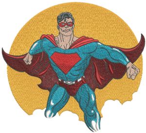 Meu amoroso desenho de bordado de super herói