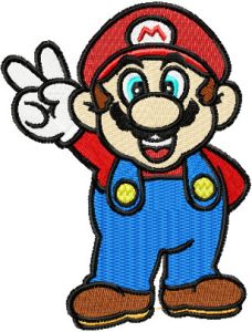 Super Mario embroidery design