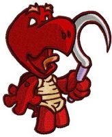 Turtle with sickle embroidery design