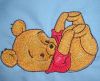 Baby Bib with Baby Pooh machine embroidery