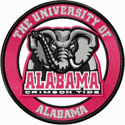 Alabama University logo machine embroidery design