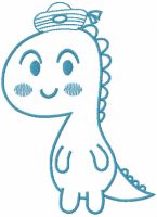 Baby dino sailor free embroidery design