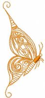 Desenho de bordado grátis de borboleta laranja