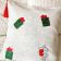 Embroidered white pillowcase with Christmas designs on it