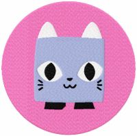 Roblox cat embroidery design
