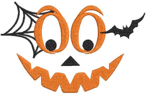 Spooky smile free embroidery design