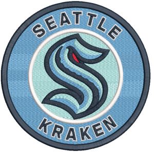 Seattle Kraken Circle Logo embroidery design