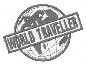 World traveller   embroidery design