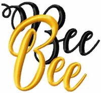Bee bee free machine embroidery design