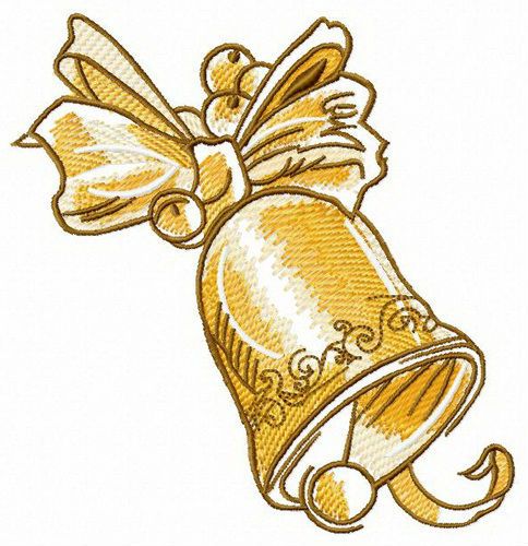Bell rings machine embroidery design