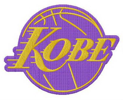 Kobe Bryant Lakers machine embroidery design 
