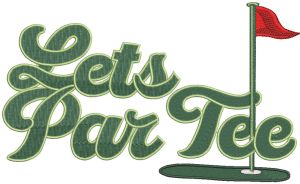 Lets Par Tee embroidery design