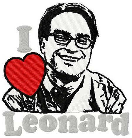 I love Leonard machine embroidery design