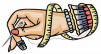 Seamstress hand embroidery design