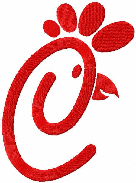Chicken Sandwich Chick fil A Breakfast logo embroidery design