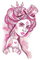 Bad girl embroidery design