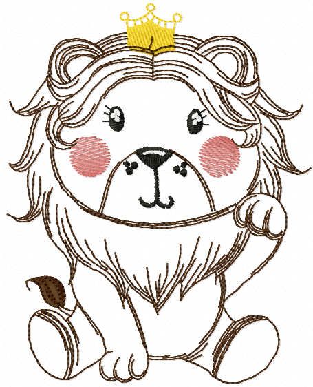 Just lion ling embroidery design