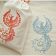 Firebird design on bag embroidered