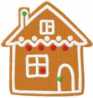 Gingerbread house free embroidery design