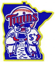 Minnesota Twins polite handshake embroidery design