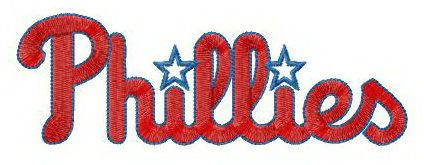 Philadelphia Phillies alternative logo machine embroidery design