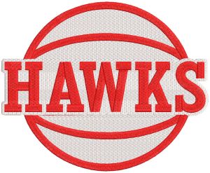 Atlanta Hawks Alternate logo embroidery design