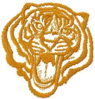Tribal tiger free machine embroidery design 9