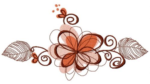 Swirl flower 2 machine embroidery design