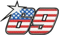 Nicky Hayden Kentucky Kid MotoGP #69 logo embroidery design
