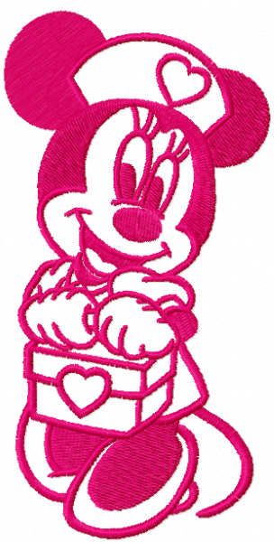 Minnie loving nurse embroidery design