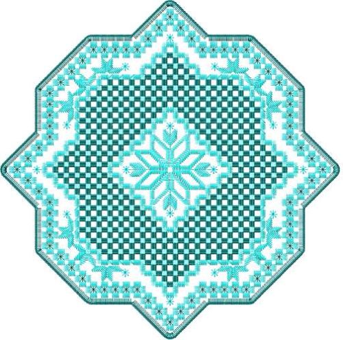 Hardanger Snowflake free embroidery design 1