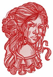 Spanish beauty 2 embroidery design