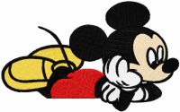 Dreaming mickey embroidery design