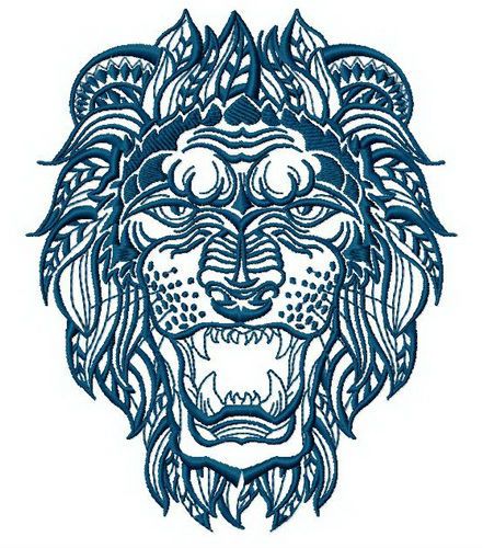 Lion 4 machine embroidery design