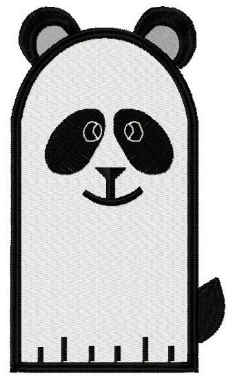 Panda glove machine embroidery design