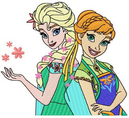 Sping in  Arendelle machine embroidery design