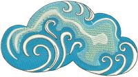Cloud embroidery design